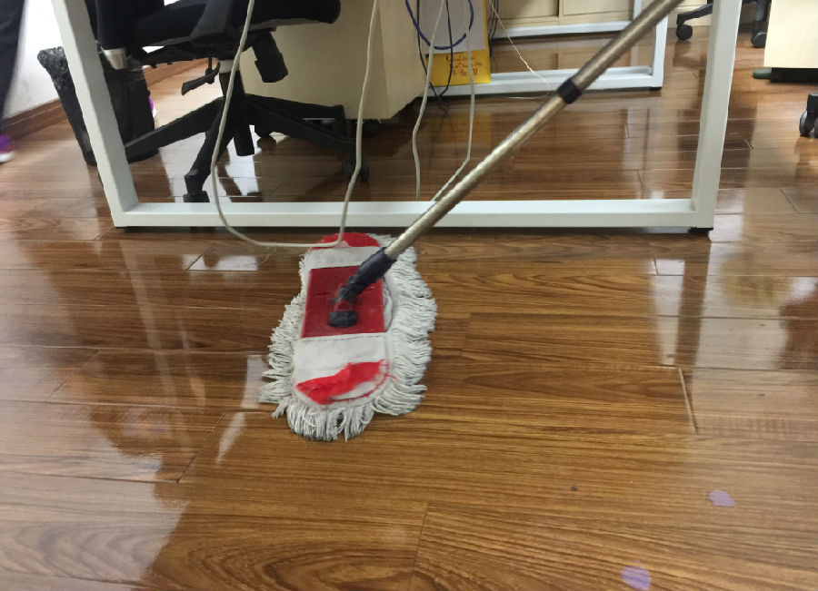 凌河区木地板保洁案例